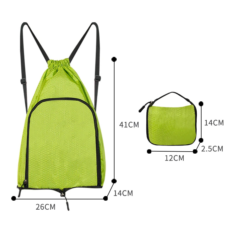 Mint Green Drawstring Backpack